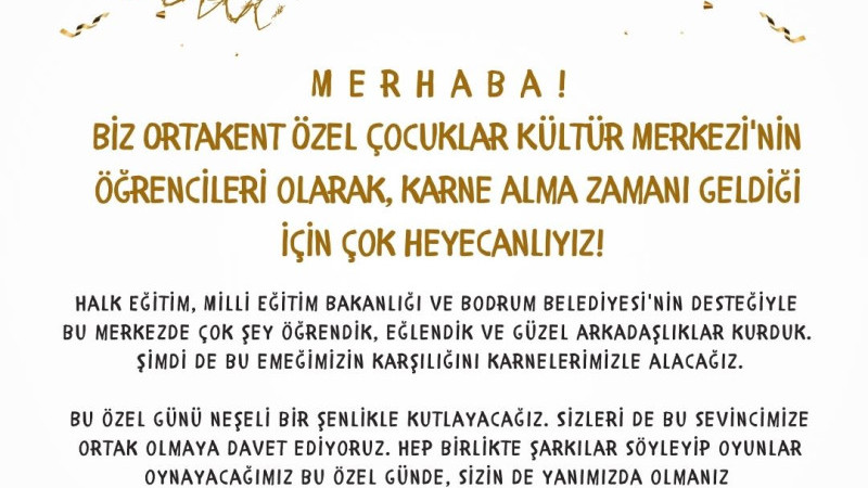 Özel Çocukların Karne Heyecanı