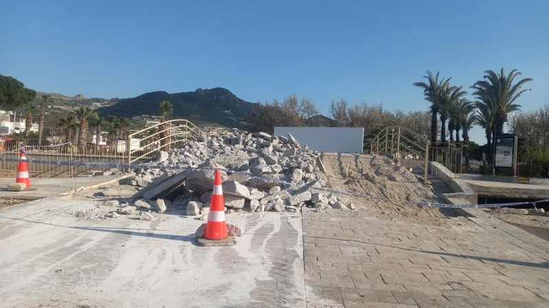 Turgutreis’teki Köprünün Eğimi Düzeltiliyor