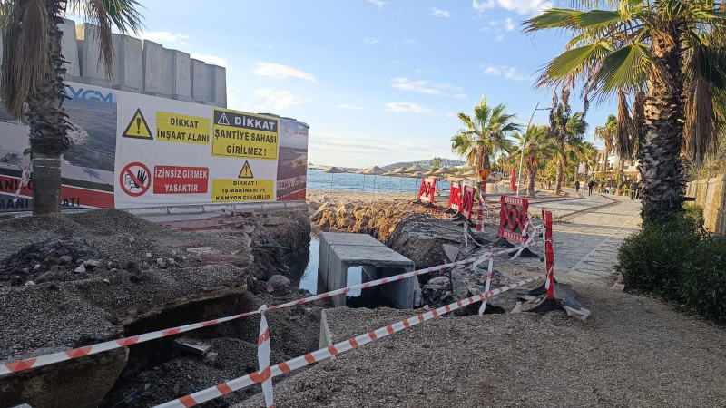  Turgutreis Sahil Güvenlik Limanı Projesinde Sel Riskine Karşı Dere Yatağı Değiştirildi