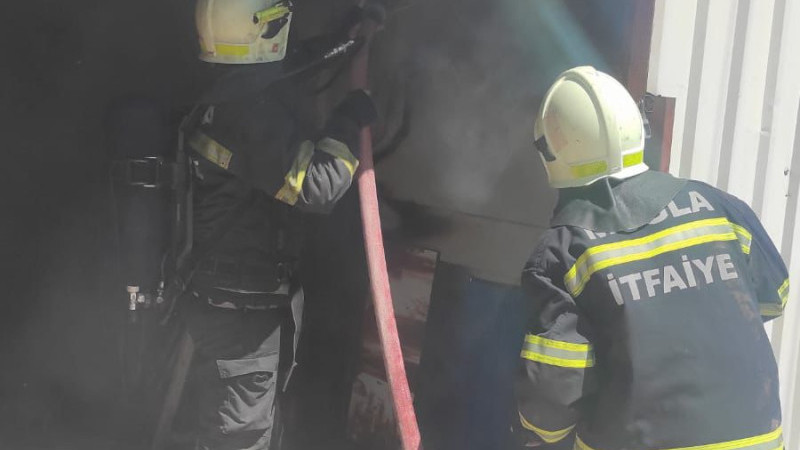 Bodrum’da Marangozhanede Korkutan Yangın: Filtre Sistemi Alevlere Teslim Oldu