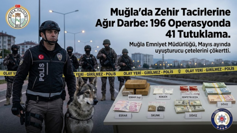 Muğla'da Uyuşturucu Tacirlerine Büyük Darbe: 196 Operasyonda 41 Tutuklama