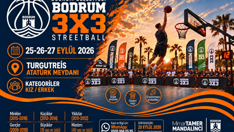 Bodrum 3X3 Streetball Heyecanı Turgutreis’te Yaşanacak