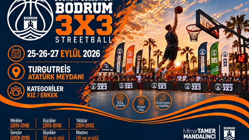 Bodrum 3X3 Streetball Turnuvası Bugün Başlıyor
